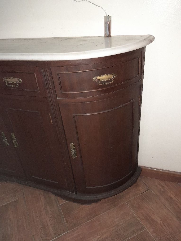 Móvel sapateira com pedra mármore
