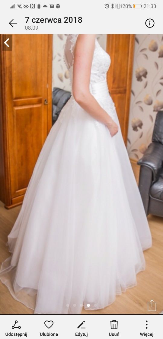 Suknia Sweetheart 6007 sukienka ślubna ślub wesele wzrost 180 rozm. 38