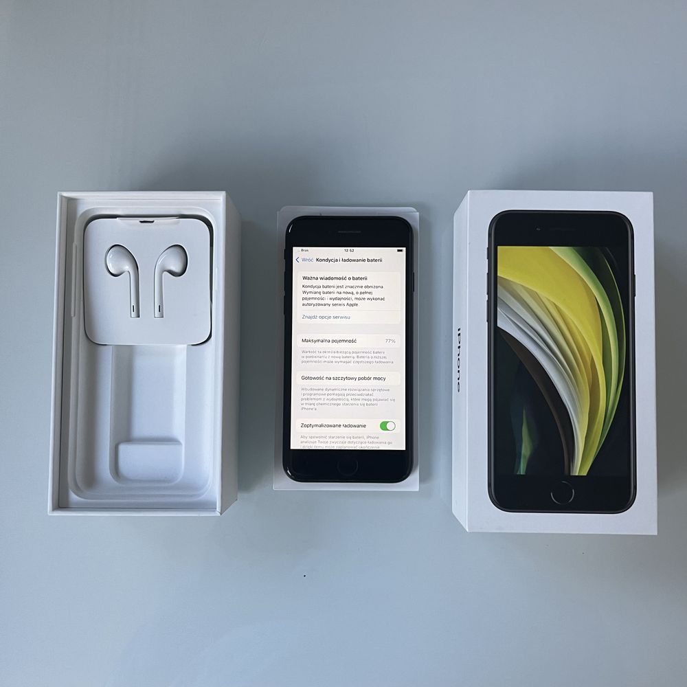 iPhone SE 2020 (2 gen) + słuchawki STAN IDEALNY