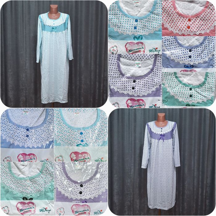 Тепла ночнушка байкова 56-60р. нічна сорочка ночная рубашка турція