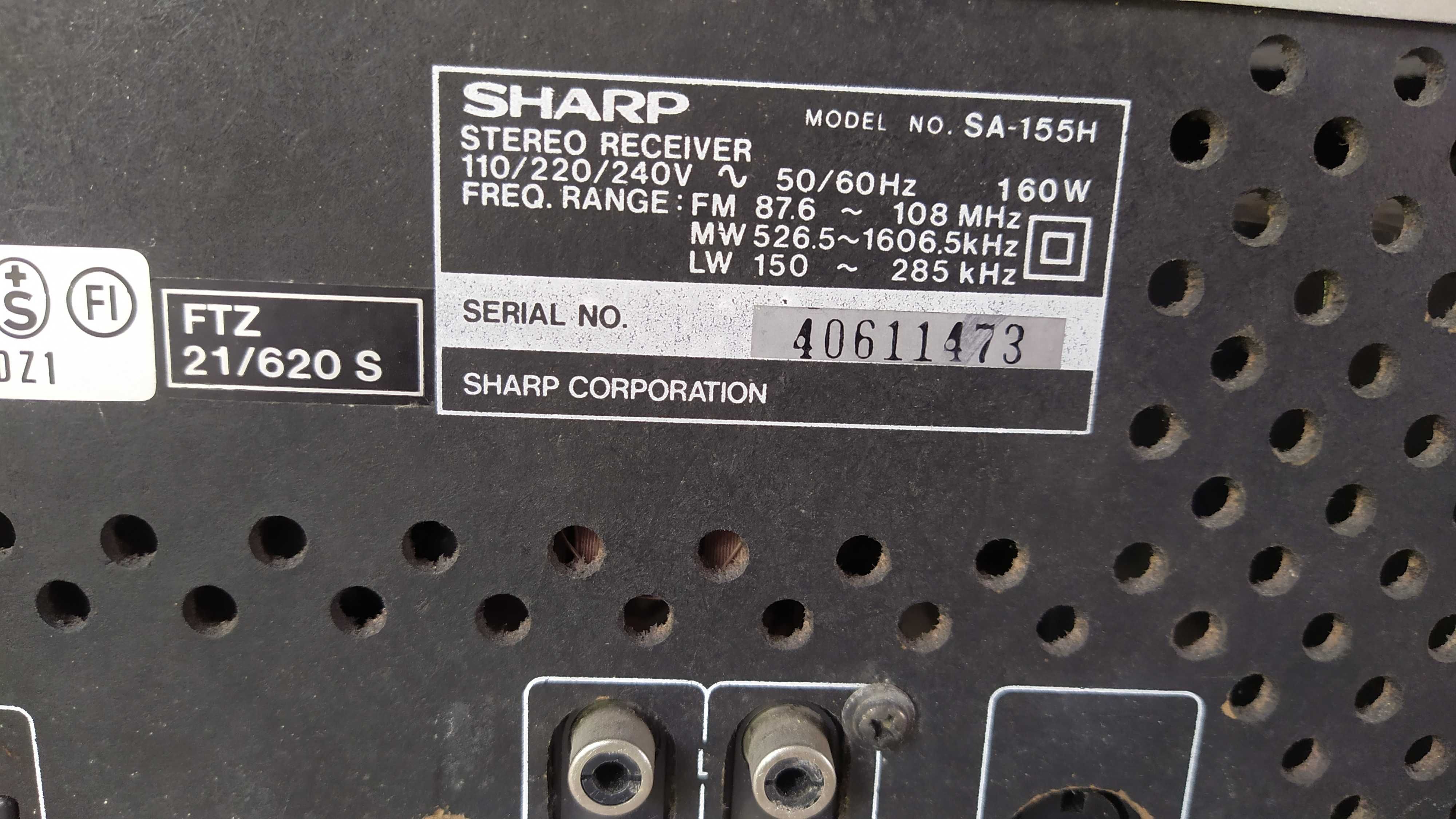 Zestaw Sharp tuner, wzmacniacz uszkodzony