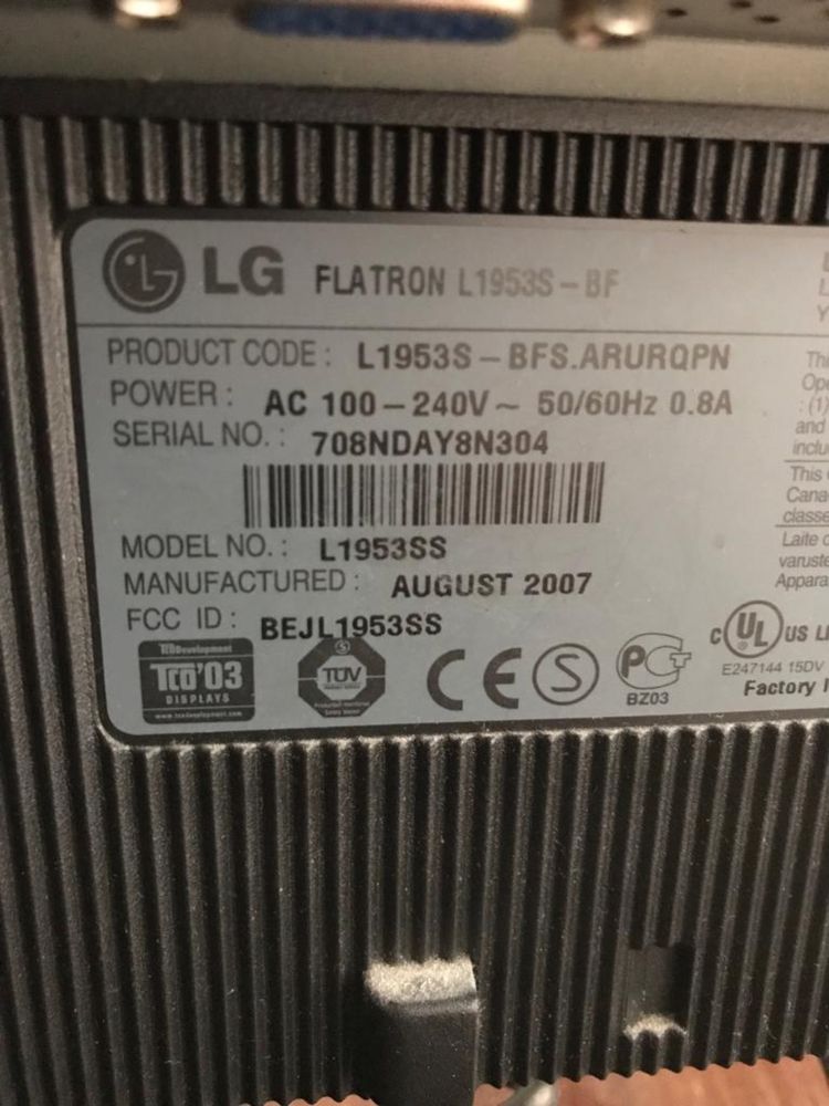 Монітор LG Flatron L1953S