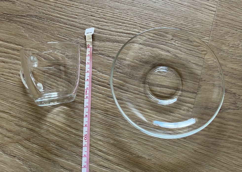 Conjunto de 2 chavenas de cafe transparentes