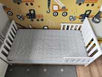 Łóżeczko dziecięce białe materac 140x70 zestaw