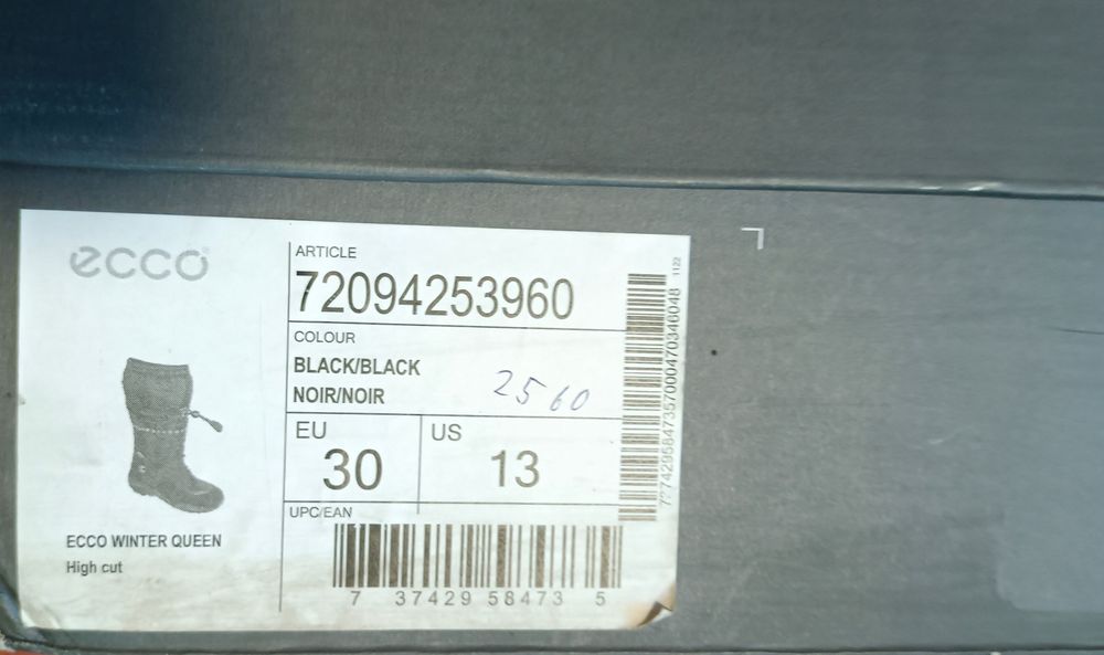 Ecco 30 зимние сапожки gore-tex