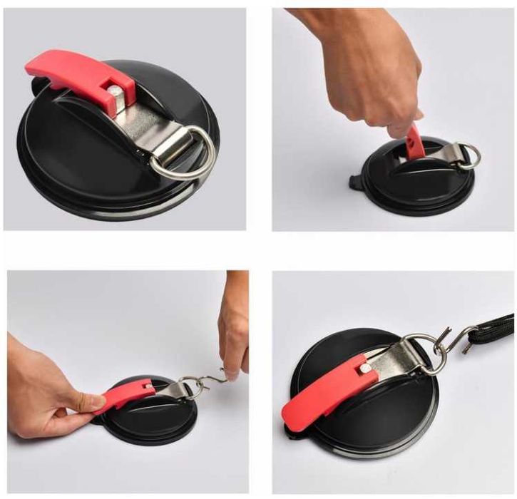 Mocna przyssawka z hakiem zaczepowym Pioleackflew