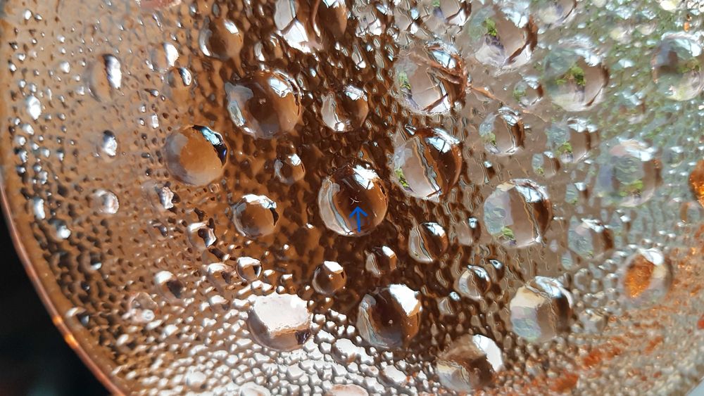 Zestaw: talerz + 6x talerzyk ASTEROID, Ząbkowice, kolorowe szkło PRL