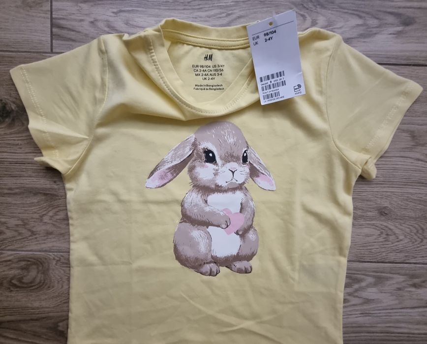 3 x Bluzka + 1 x Koszula dziewczynka rozm. 98/104 / H&M / Okaidi / Sin