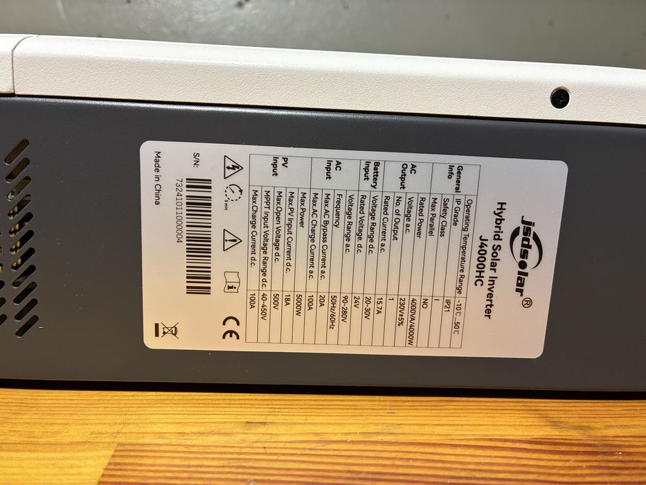 Гибридный инвертор Jsdsolar 24v 4кВт