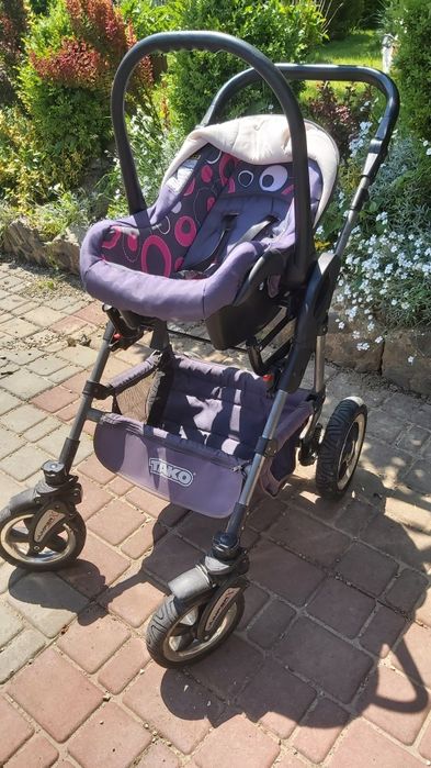 Wózek 3w1, spacerówka, gondola, nosidełko, składany zestaw