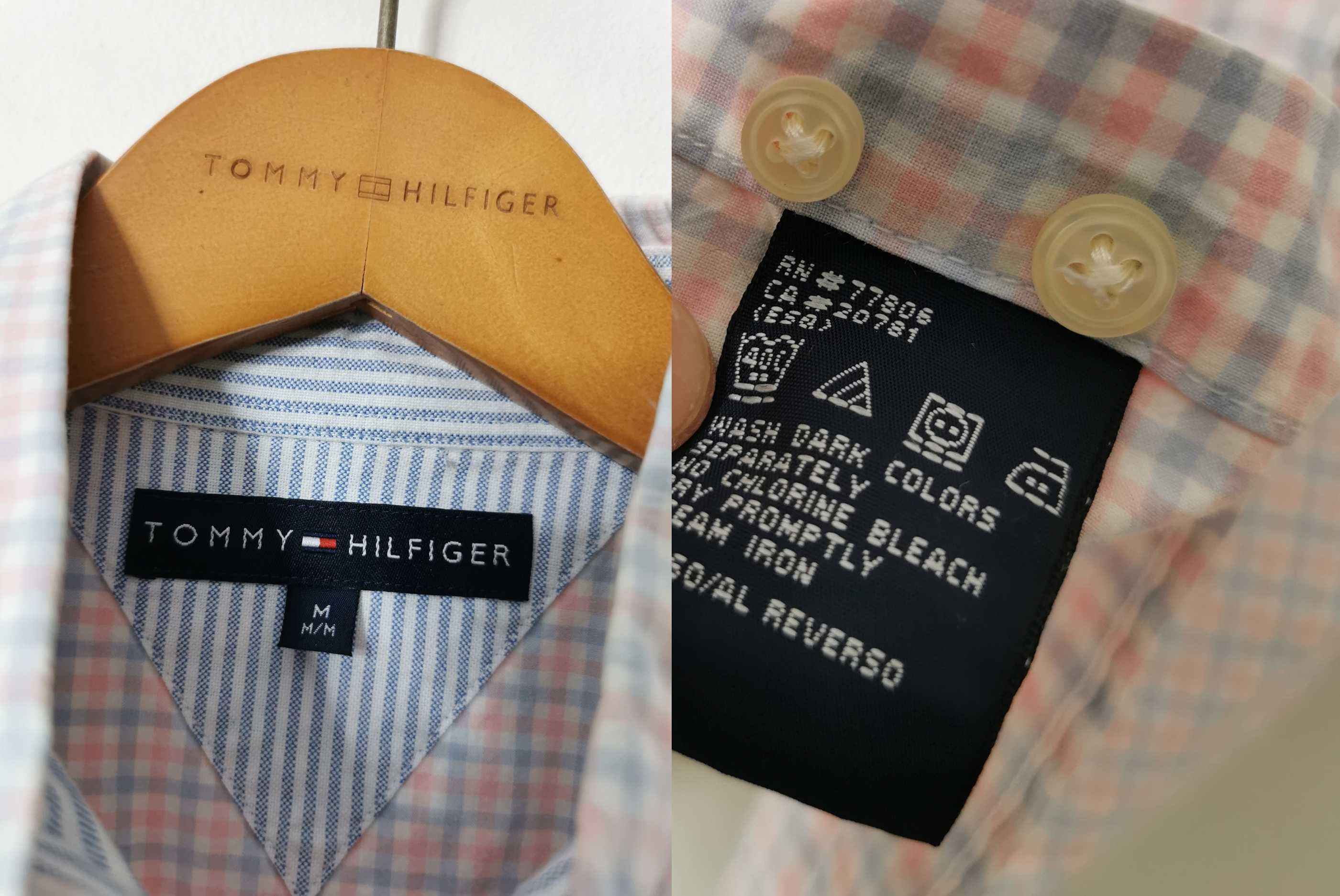 Tommy Hilfiger M/L elegancka koszula męska w paski ORYGINALNA IDEAŁ