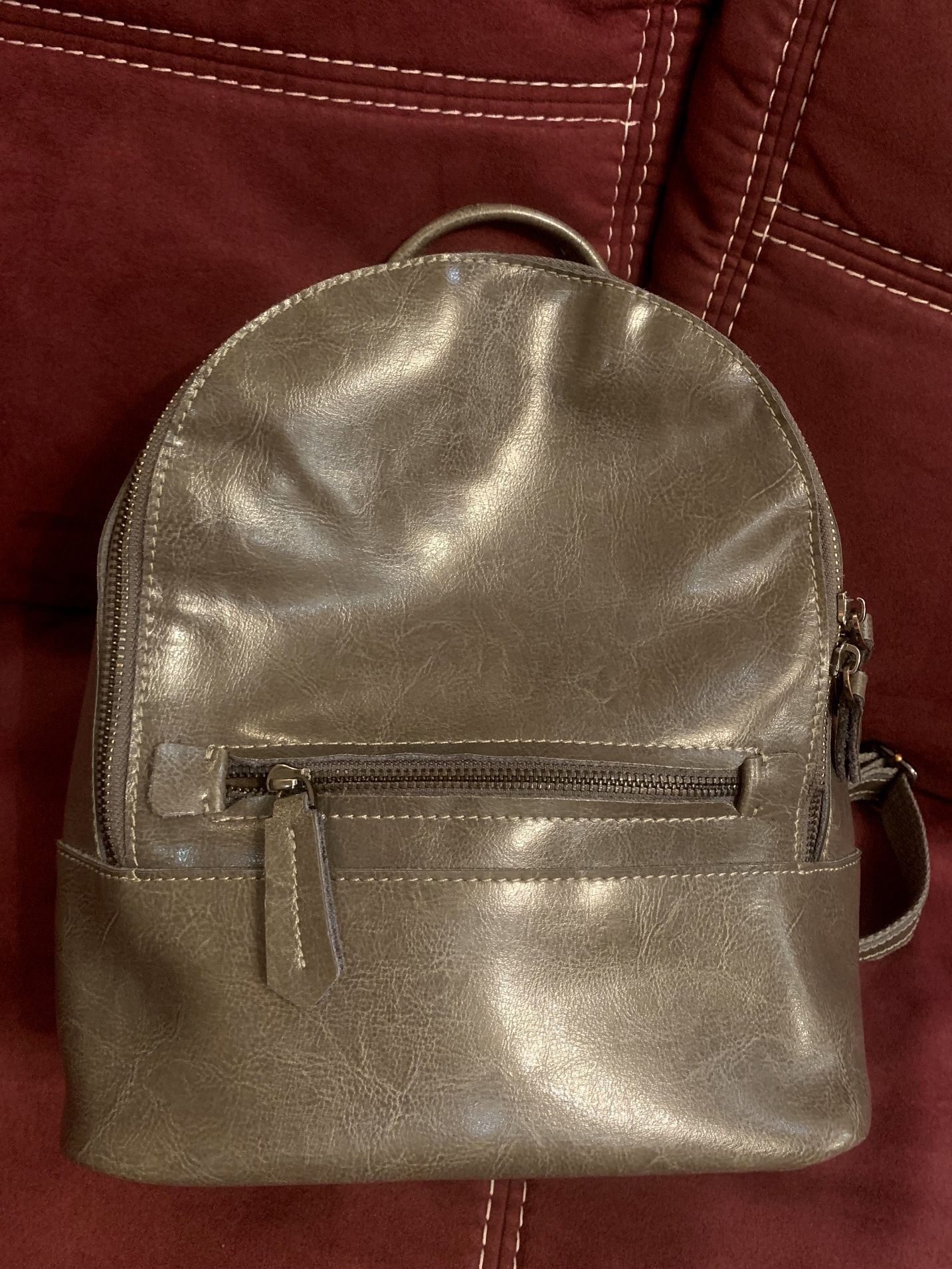 Шкіряний рюкзак-сумка | Кожаный рюкзак