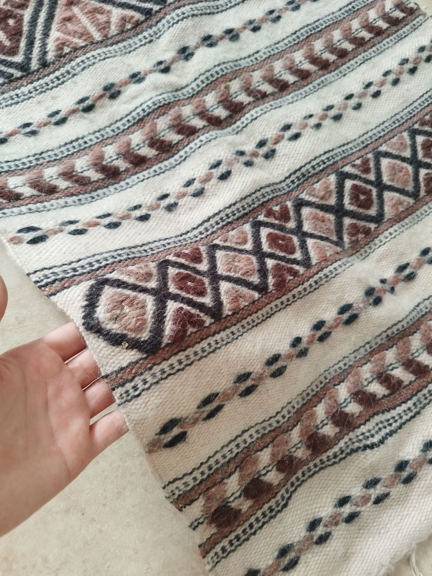Dywan chodnik dywanik wełniany Boho Aztec
