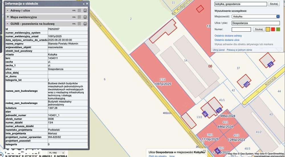 Działka kobyłka piękna okolica OBOK S8 pozwolenie 4 lokale