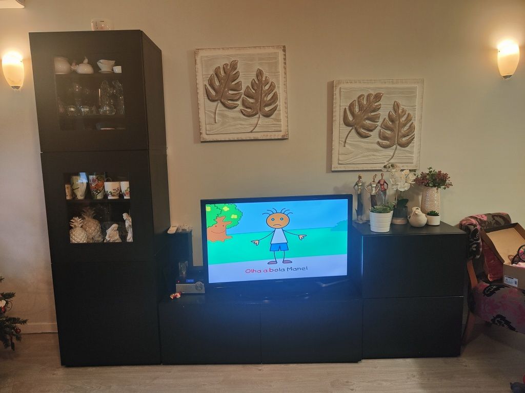 Móvel TV sala estar mais 2 mesinhas