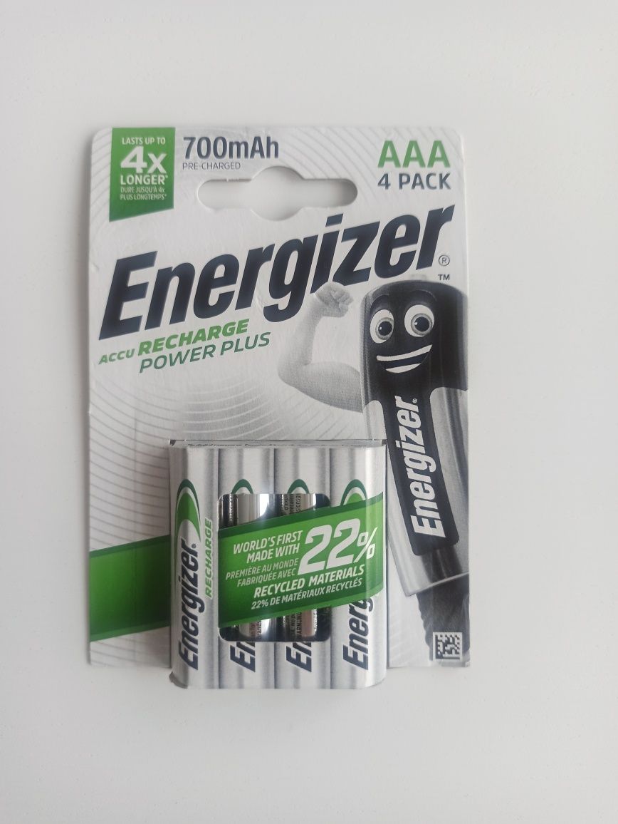 4 nowe akumulatorki Energizer AAA - 700 mAh