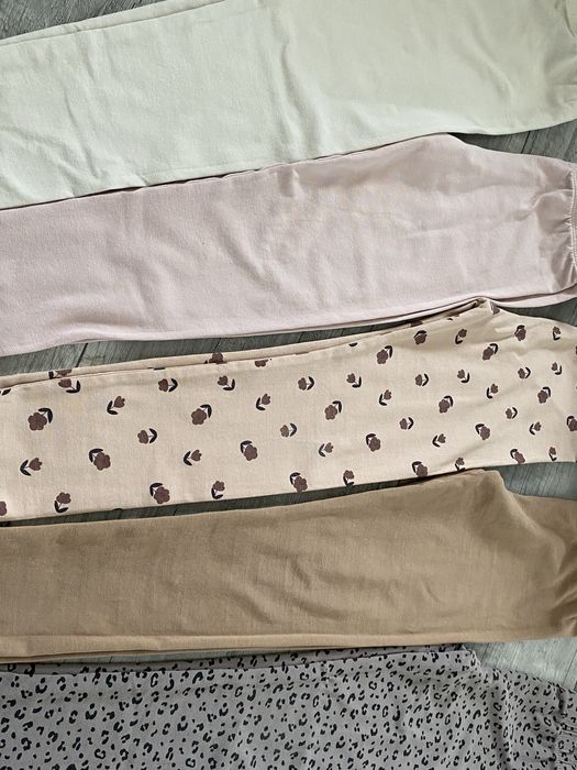 Zestaw ubranek H&M Reserved 116 legginsy bluza z kapturem paczka beż
