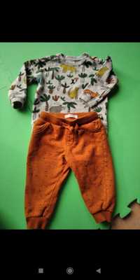 Dres dla chłopca bluza H&M spodnie Fox&bunny r.74