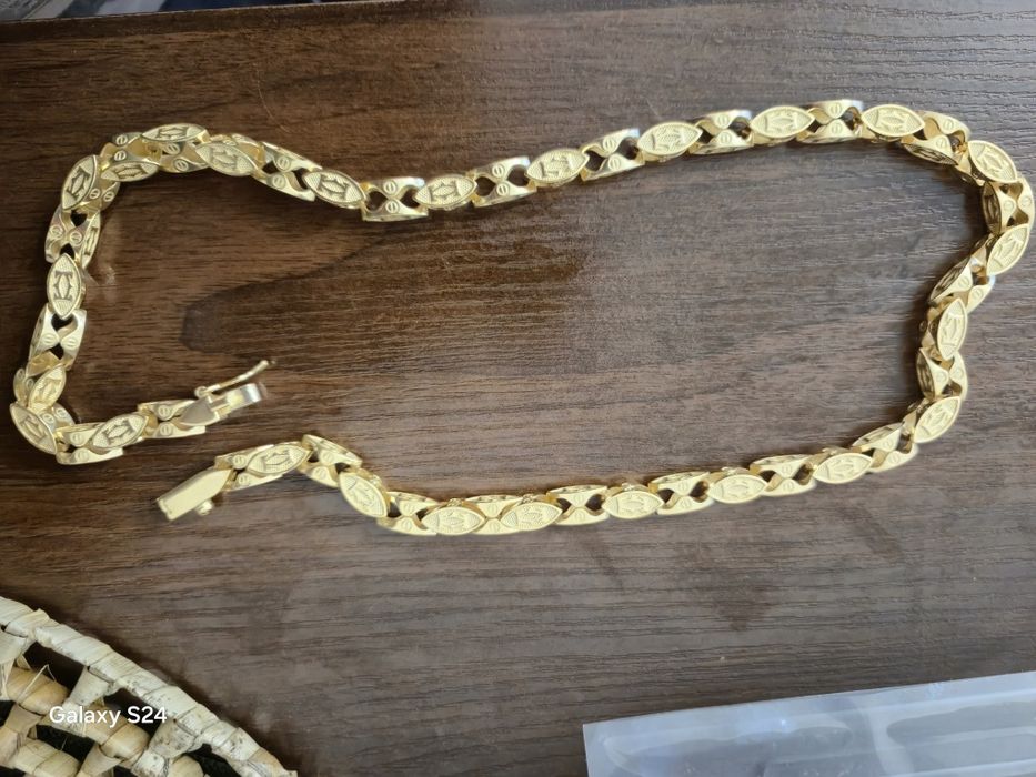 Pozłacany cartier 14 karatowym złotem srebro  proba 925