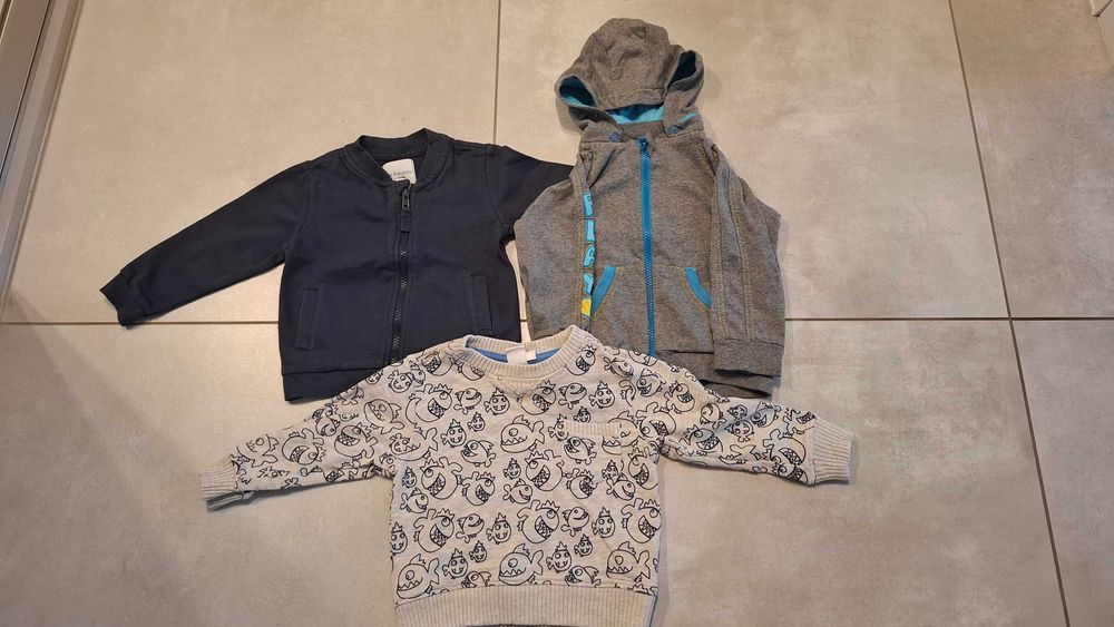 3 bluzy dla chłopca, rozmiar 86