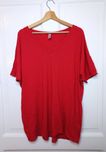 Czerwony oversizowy t-shirt 100% bawełna cotton vintage