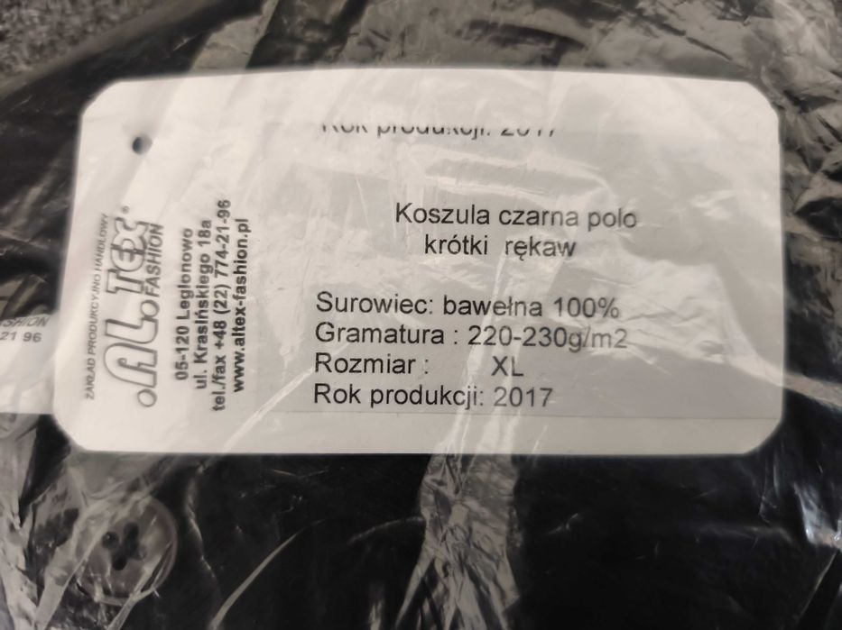 Koszula służbowa czarna polo