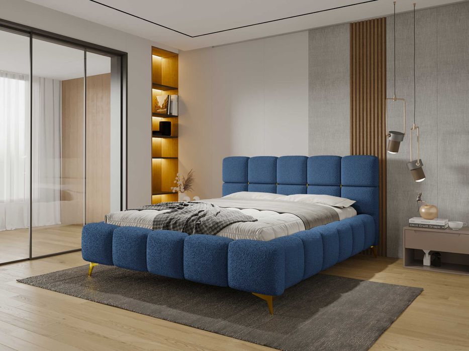 Łóżko Sypialnianie z Pojemnikiem + stelaż metalowy CloudGold PRODUCENT