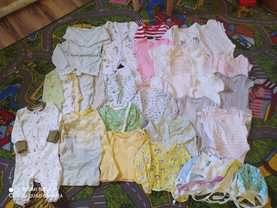 Боді, повзунки, чоловічок, пакет одягу для новонароджених 0-3м