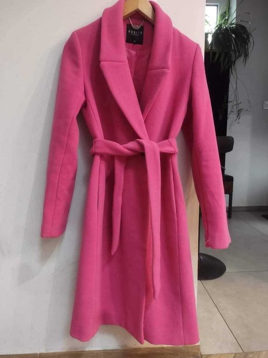 Płaszcz damski wełna owcza fuksja XS s m