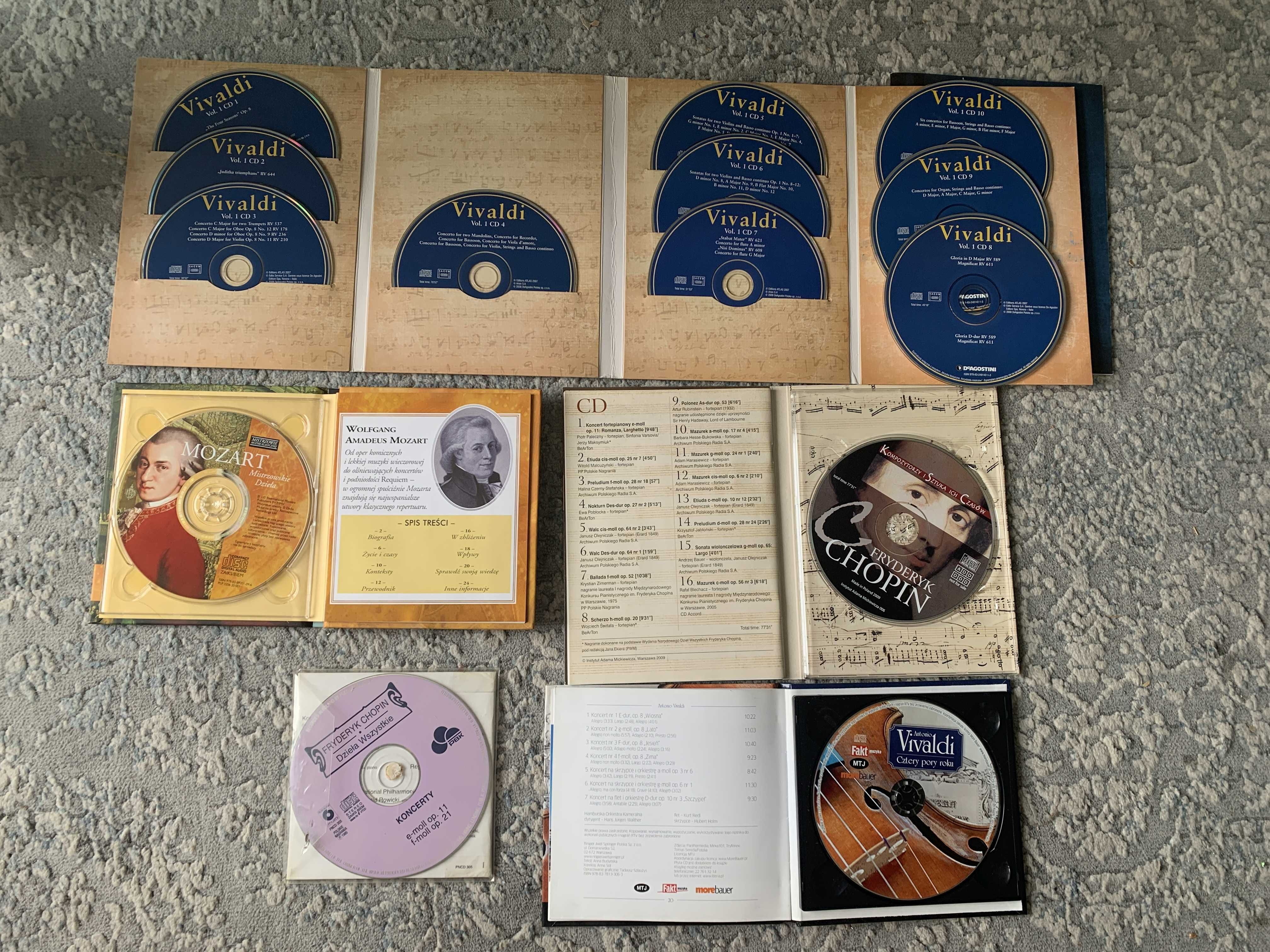 Vivaldi, Chopin, Mozart - Płyty CD 14szt.!