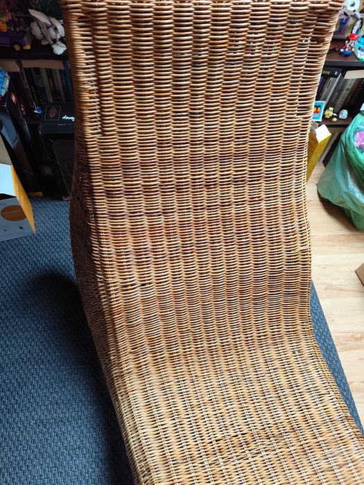 Szezlong leżanka Ikea rattanowa leżak fotel