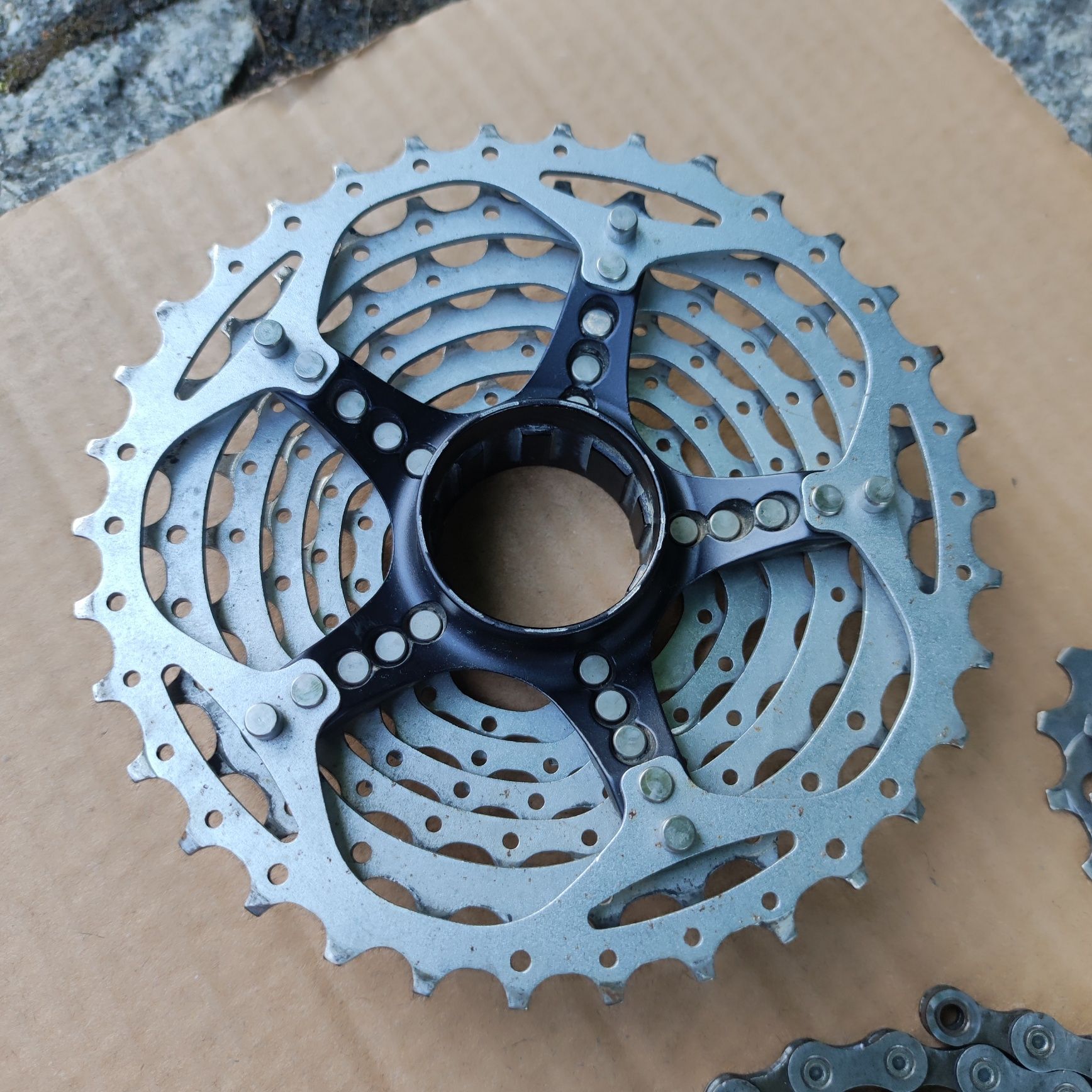 Kaseta + Łańcuch 9s Shimano deore XT CS-M770 mtb xc trekking trail