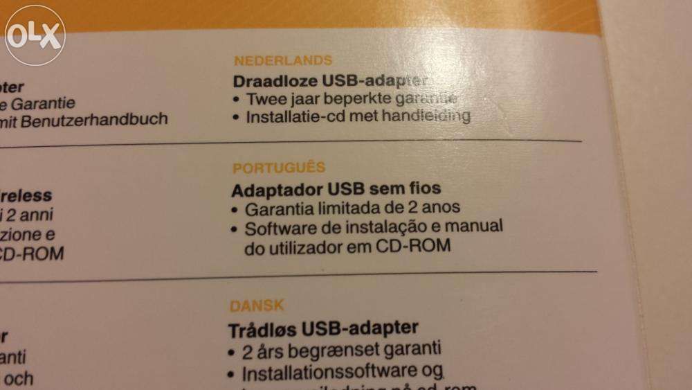 Adaptador USB sem fios - Belkin Adaptador Wireless USB N150