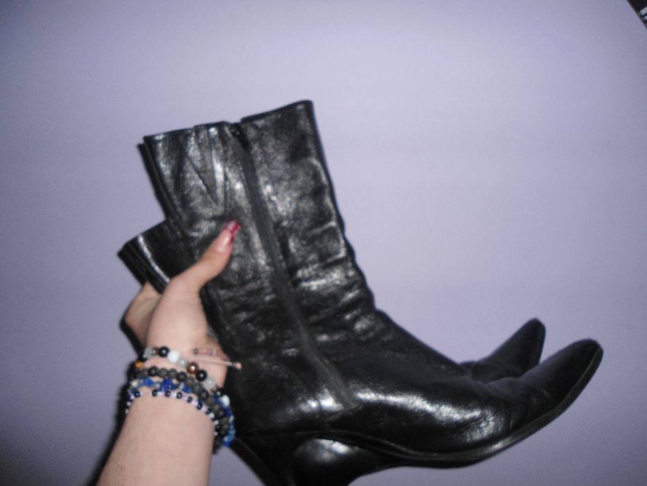 botas vintage de pele