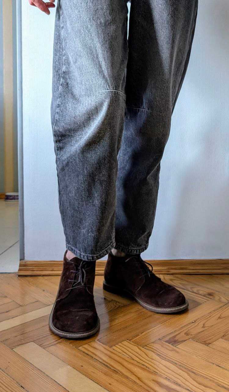 Замшеві черевики-дезерти унісекс, шоколадного кольору Hameleonshoes