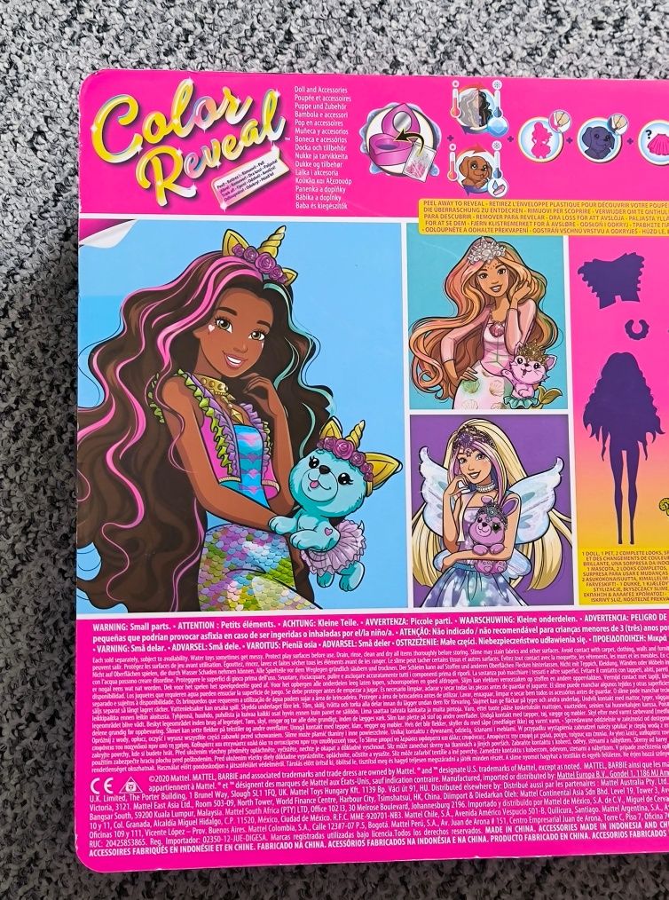 Lalka Barbie Color reveal Jednorożec niespodzianka urodziny prezent