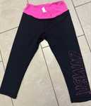 Zumba sportowe czarno różowe legginsy r. S super getry Push Up 3/4