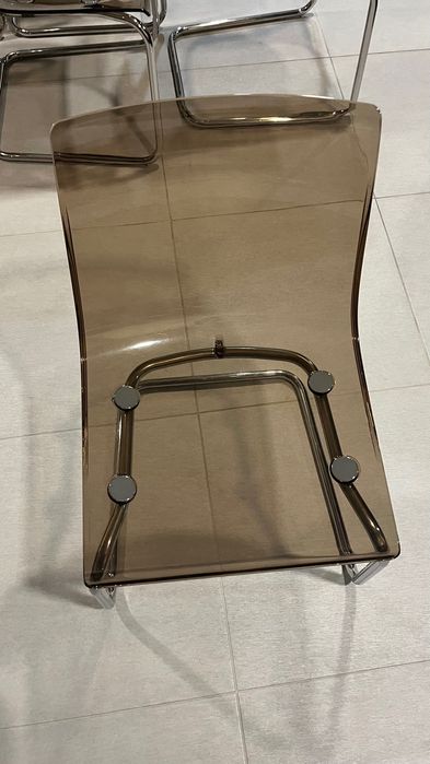 Cadeira TOBIAS - transparente/cromado