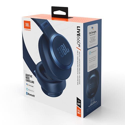 Auscultadores Noise Cancelling Bluetooth JBL Live 660NC - Azul