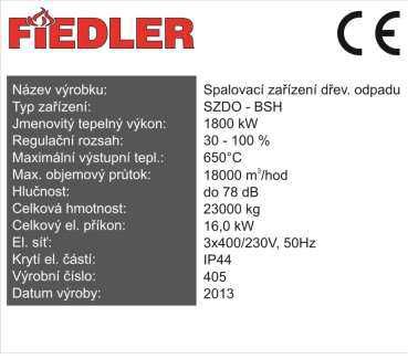 FIEDLER SZDO-BSH 3600kW Котли для дерев'яної біомаси