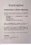Explicações de Matemática e de Físico-Química