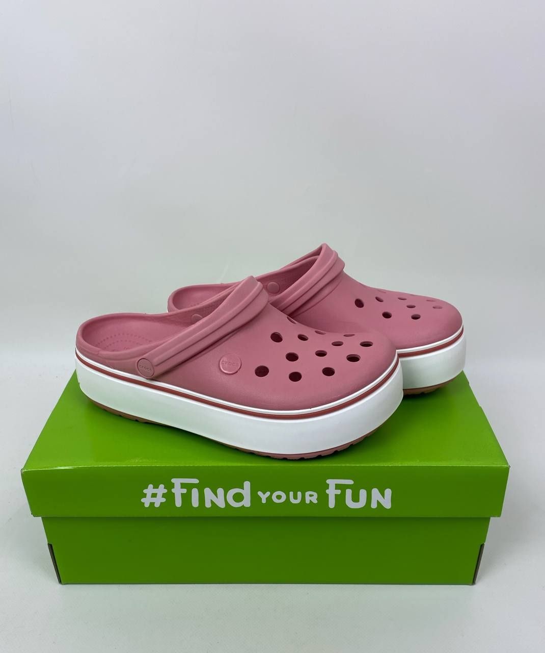 Женские Crocs Crocband Platform кроксы крокбенд на платформе 37