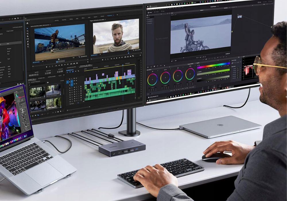 Przełącznik USB-C KVM UGREEN CM732 2xPC 2xMonitory