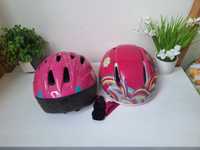 Дитячий велошолом для дівчинки рожевий захисний шолом 50-56