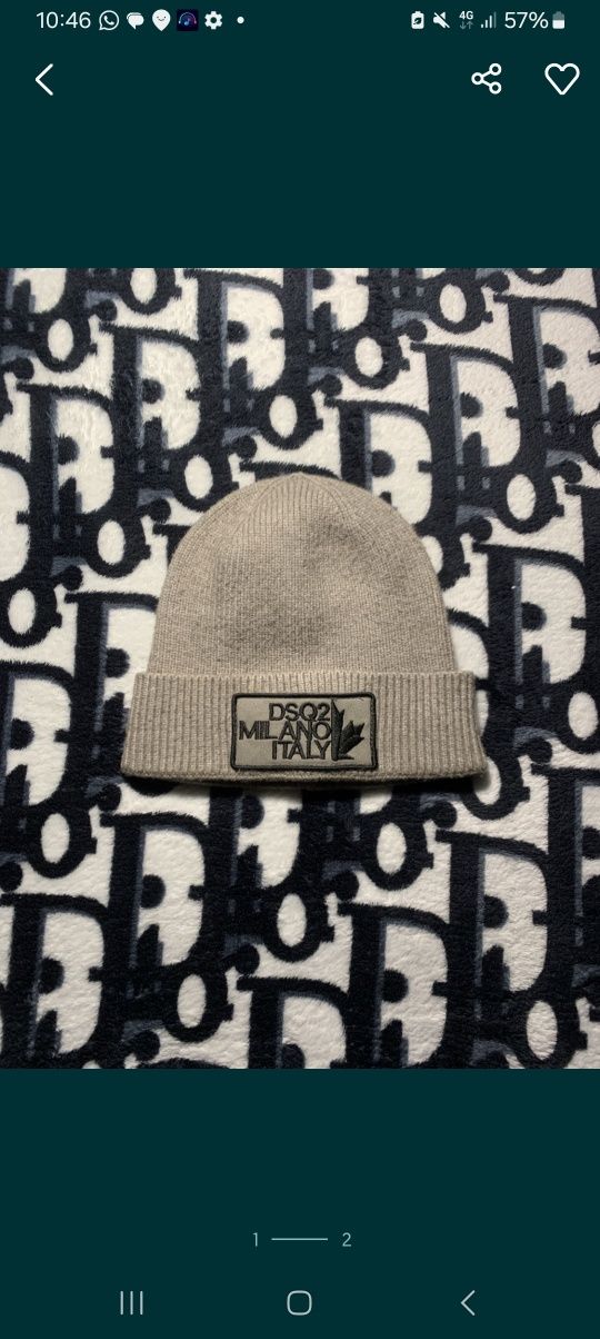 Gorro Cinza Dsquared