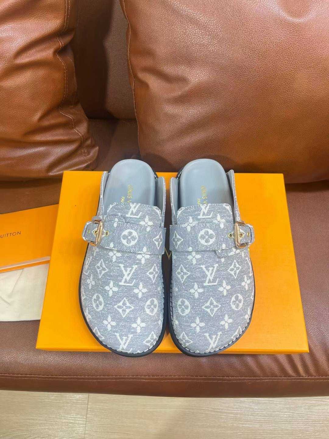 Louis Vuitton Buty, sandaly klapki, skora 180211