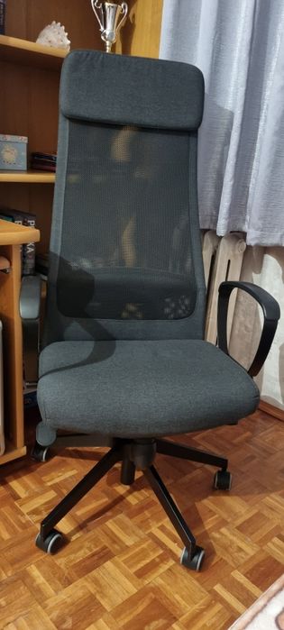 MARKUS krzesło obrotowe biurowe ciemnoszary IKEA