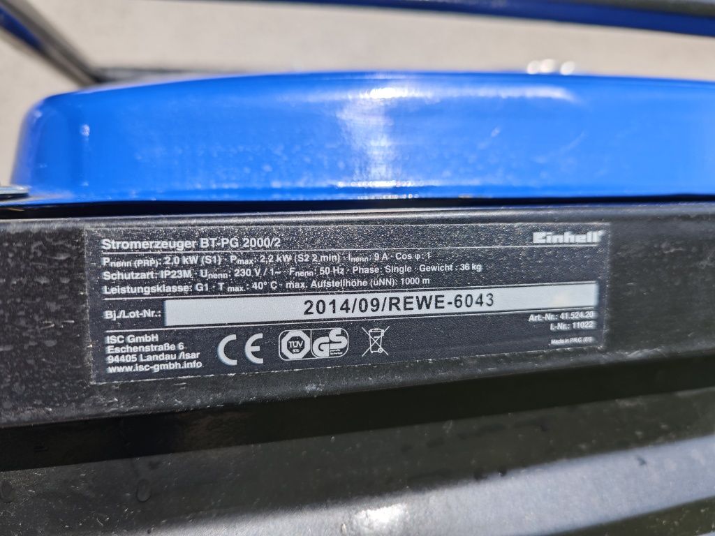 ДЕШЕВО Продам генератор Einhell BT-PG 2000 2квт