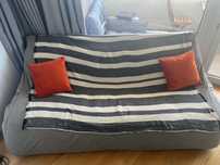 Kanapa rozkładana sofa szara