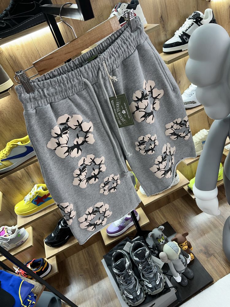 Шорти Denim Tears Ss25 Grey / Beige Logo